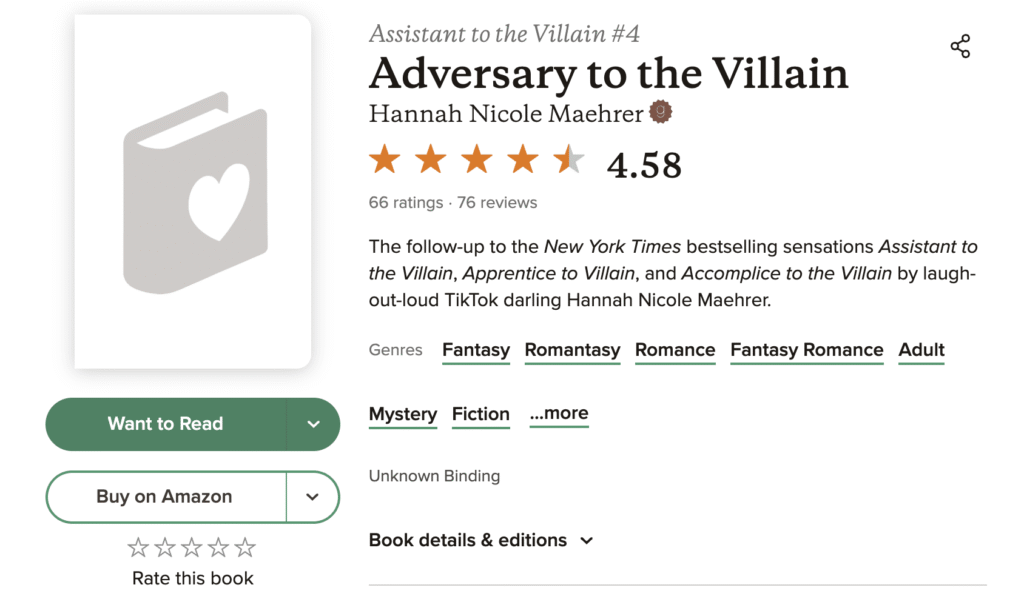 Le tome 4 d'Assistant to the Villain est sur Goodreads